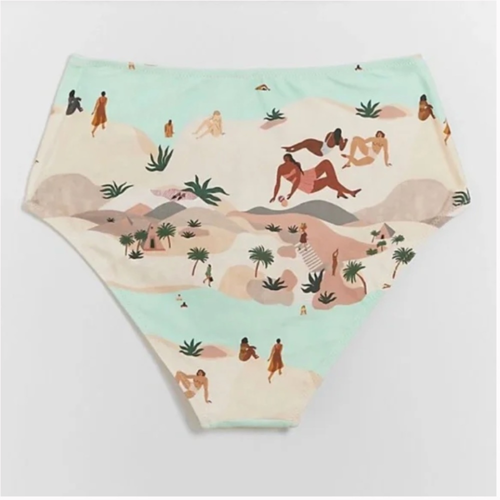 Isabelle high Waisted Female Beach Hipster Hippie Art Farm Chic Bikini Bottoms